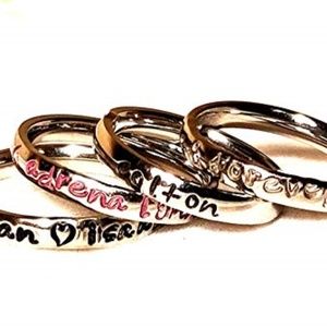 Stackable Rings Personalized Name Rings 3mm Steel